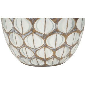 Mauro Ferretti Vaas Tibet Ø 20x45,5 cm whitewash