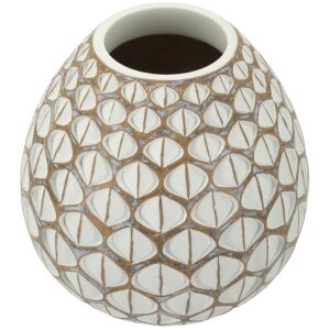 Mauro Ferretti Vaas Tibet Ø 27x27 cm wit