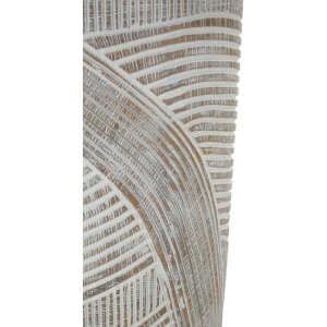 Mauro Ferretti Vaas Hout Ø 19x55 cm wit