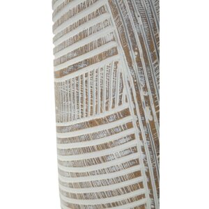 Mauro Ferretti Vaas Hout Ø 19x55 cm wit