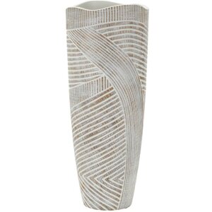 Mauro Ferretti Vaas Hout Ø 18x45 cm roomwit