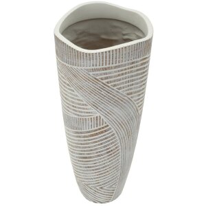 Mauro Ferretti Vaas Hout Ø 18x45 cm roomwit
