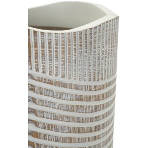Mauro Ferretti Vaas Hout Ø 18x45 cm roomwit