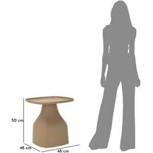 Mauro Ferretti Bijzet tafel Gea 48x48x50 cm grijs