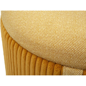 Bolzano Pouf Set met opbergruimte Senfgeel 2-delig Ø38x38cm Ø32x28cm Polyester MDF