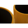 Bolzano Pouf Set met opbergruimte Senfgeel 2-delig Ø38x38cm Ø32x28cm Polyester MDF