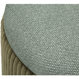 Bolzano Pouf Set 2-delig groen Ø38x38 cm en Ø32x28 cm met opbergruimte