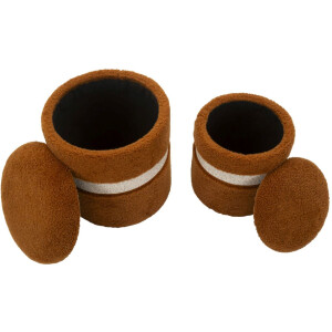 Saint-Moritz Opbergkruk Set 2-delig Ø40x47cm Ø32x38cm Bruin