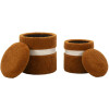 Saint-Moritz Opbergkruk Set 2-delig Ø40x47cm Ø32x38cm Bruin