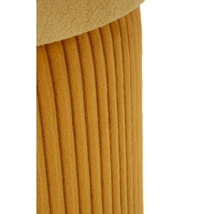 Aspen Puff Set met opbergruimte Senfgeel 2-delig Ø42x44 Ø35x37 cm Velours