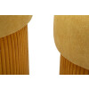 Aspen Puff Set met opbergruimte Senfgeel 2-delig Ø42x44 Ø35x37 cm Velours
