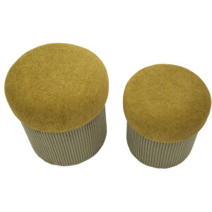 Aspen Pouf Set met opbergruimte groen 2-delig...