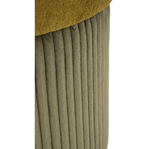 Aspen Pouf Set met opbergruimte groen 2-delig Ø42x44cm Ø35x37cm polyester velours