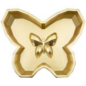 Butterfly schaal 20,5x17,5x3 cm goudkleurig Polyresin...