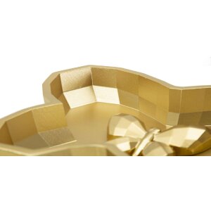 Butterfly schaal 20,5x17,5x3 cm goudkleurig Polyresin Decoratieve Vlinder