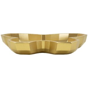 Butterfly schaal 20,5x17,5x3 cm goudkleurig Polyresin Decoratieve Vlinder