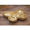 Butterfly schaal 20,5x17,5x3 cm goudkleurig Polyresin Decoratieve Vlinder