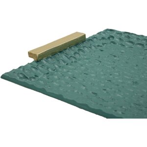 Grent Tablett 34x19,5x3 cm Groen Goud Polyresin Decoratieplateau niet geschikt voor voedsel