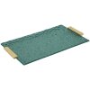 Grent Tablett 34x19,5x3 cm Groen Goud Polyresin Decoratieplateau niet geschikt voor voedsel