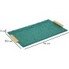 Grent Tablett 34x19,5x3 cm Groen Goud Polyresin Decoratieplateau niet geschikt voor voedsel