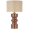Rosenthal tafellamp glas bruin goud Ø40.5x69.5cm E27 stoffen kap