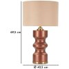 Rosenthal tafellamp glas bruin goud Ø40.5x69.5cm E27 stoffen kap