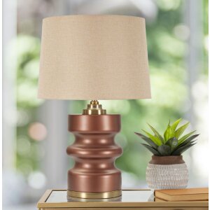 Rosenthal tafellamp glas bruin goud Ø36.5x56.5cm E27 max 40W