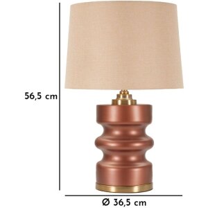 Rosenthal tafellamp glas bruin goud Ø36.5x56.5cm E27 max 40W