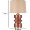 Rosenthal tafellamp glas bruin goud Ø36.5x56.5cm E27 max 40W