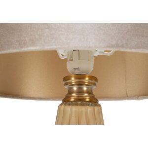 Perly tafellamp Ø36,5x68,5cm Glas Goud Stoffen Kap E27 max 40W
