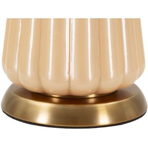 Perly tafellamp Ø36,5x68,5cm Glas Goud Stoffen Kap E27 max 40W