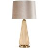 Perly tafellamp Ø36,5x68,5cm Glas Goud Stoffen Kap E27 max 40W