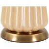 Perly tafellamp Ø36,5x68,5cm Glas Goud Stoffen Kap E27 max 40W