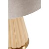 Perly tafellamp Ø36,5x68,5cm Glas Goud Stoffen Kap E27 max 40W