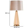 Perly tafellamp Ø36,5x68,5cm Glas Goud Stoffen Kap E27 max 40W