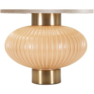 Perly tafellamp Ø33x49 cm Glas IJzer Stof Parelmmoer Goud E27 max 40W