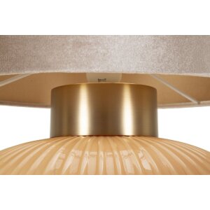 Perly tafellamp Ø33x49 cm Glas IJzer Stof Parelmmoer Goud E27 max 40W