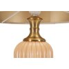 Perly tafellamp Geribbeld glas Voet Stofkap Parelmmoer Goud ø35,5x64cm E27