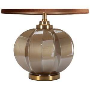 Praga Tafellamp Glas IJzer Stoff Bruin Goud Ø...
