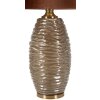 Prague Tafellamp Glas IJzer Stof Bruin Goud Ø45.5x79cm E27 max40W