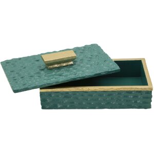 Mauro Ferretti Opbergdoos Grent 18,8x6,4x10,8 cm groen-goud