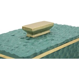 Mauro Ferretti Opbergdoos Grent 18,8x6,4x10,8 cm groen-goud