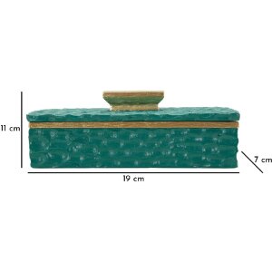 Mauro Ferretti Opbergdoos Grent 18,8x6,4x10,8 cm groen-goud