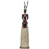 Clayre & Eef Decoratieve Herten Dame Metaal 86cm Bruin Beige Rustiek