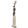 Clayre & Eef Decoratieve Herten Dame Metaal 86cm Bruin Beige Rustiek