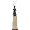 Clayre & Eef Decoratieve Herten Dame Metaal 86cm Bruin Beige Rustiek
