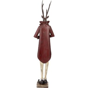 Clayre & Eef Decoratiefiguur Hert Barokstijl Metaal 83cm Bruin Rood Goud