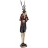 Clayre & Eef Decoratiefiguur Hert Barokstijl Metaal 83cm Bruin Rood Goud