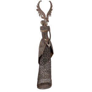 Clayre & Eef Decoratierendier Hert Metaal Bruin-Grijs...