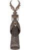 Clayre & Eef Decoratierendier Hert Metaal Bruin-Grijs 81 cm met Hart Vintage